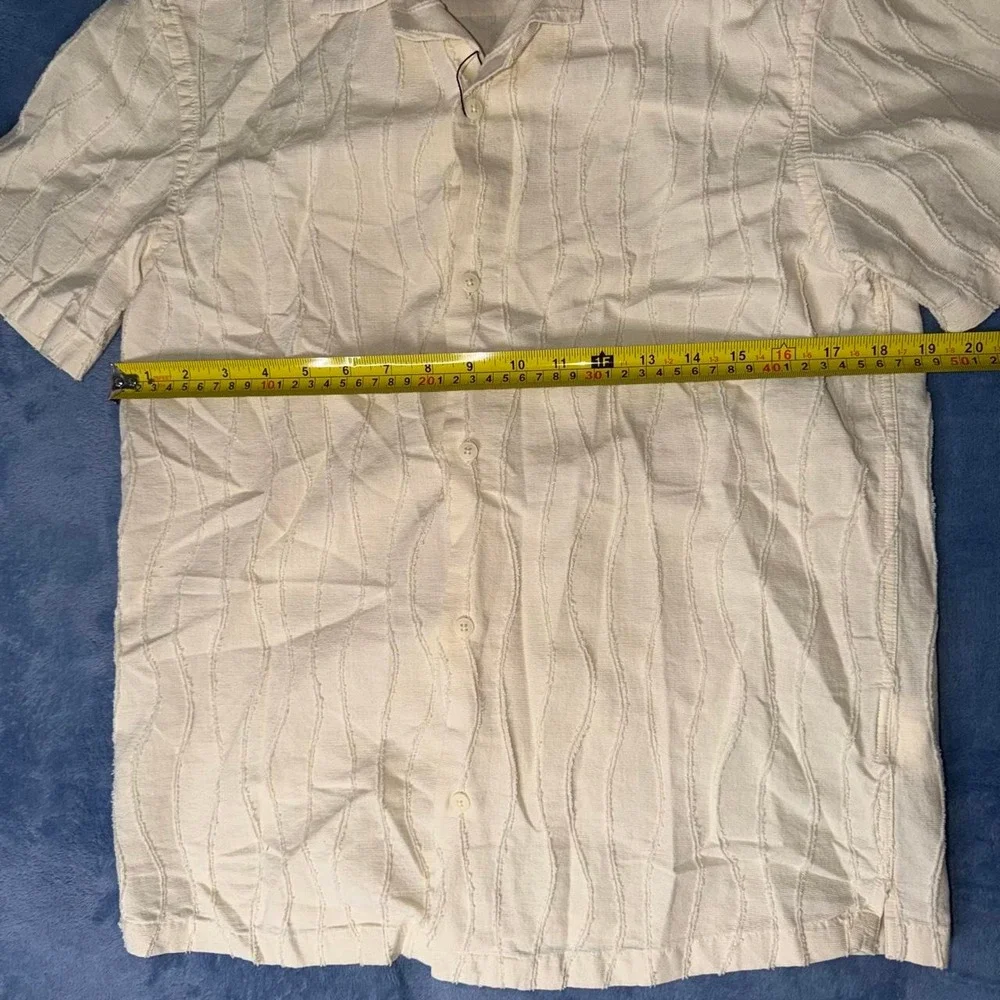 Zara cream button-up shirt